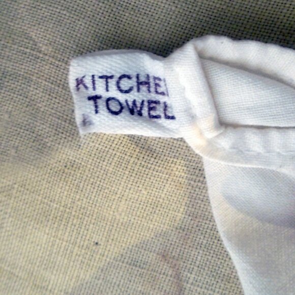 Vintage Table Topper Cover is Linen, Fun Kitschy Retro SMALL Tablecloth - Picture 6 of 11